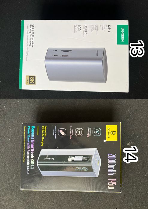 Power Bank Baseus / Joyroom 15 000–30 000 mAh + UGREEN Docking Station