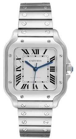 Годинник автоматичний Cartier de Santos white 33mm