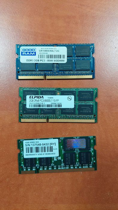Pamięć RAM laptop 1GB, 2GB