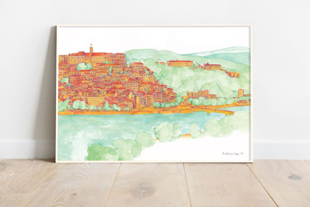 Ilustração Cidade de Coimbra A3 ou A4