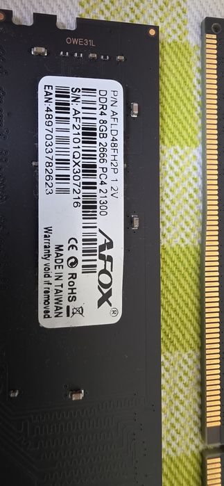 (2X) AFOX DDR4 8GB 2660MHZ PC4
