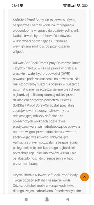 Nikwax Softshell Proof w sprayu