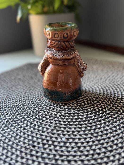 Figurka ceramiczna PRL Ewa Prochaczek Mikołów Cepelia 12cm oryginalna metka !