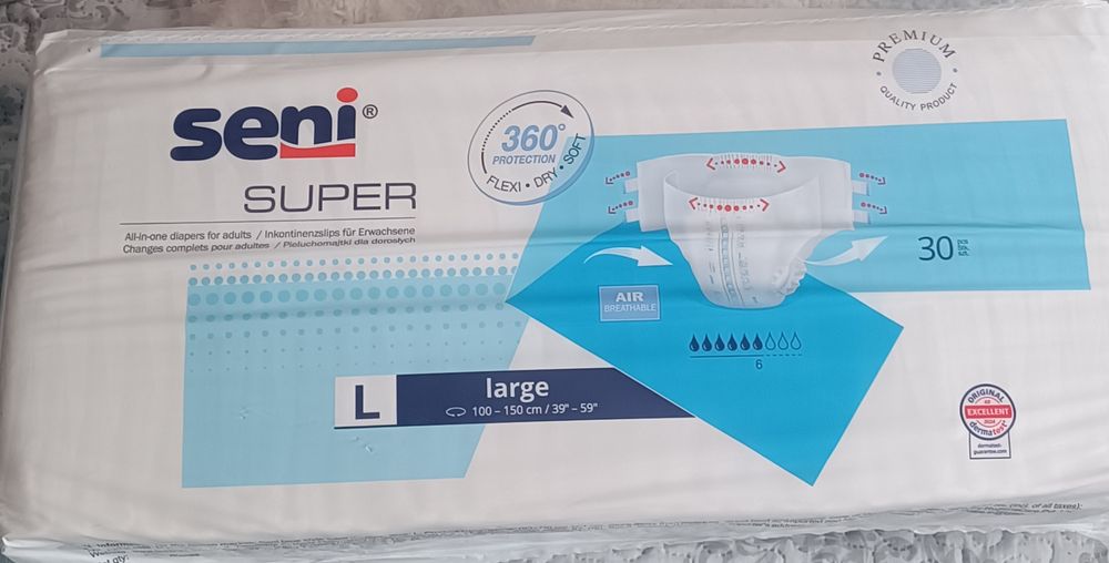 Pampersy Seni super L