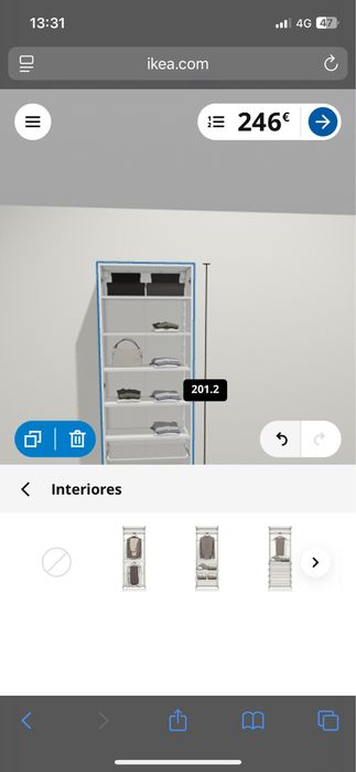 Roupeiro modular Pax Ikea espelho