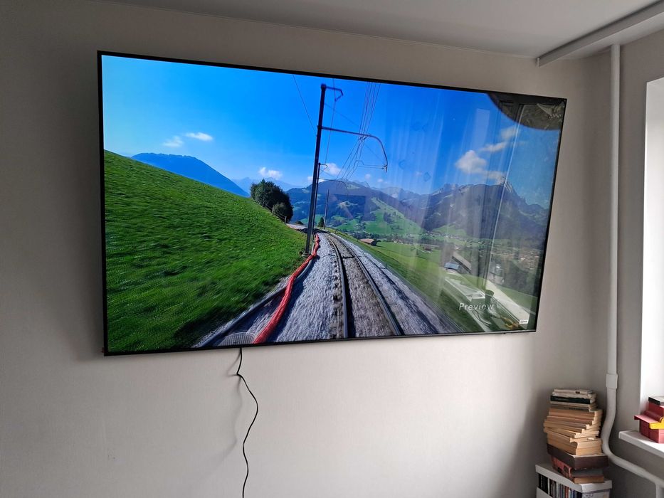 Монтаж великих телевізорів 75" 85" 98" 100" дюймів
