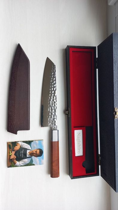 Японский кухонный нож Киритсуке VG10, 67 слоёв, ножны, ручная работа