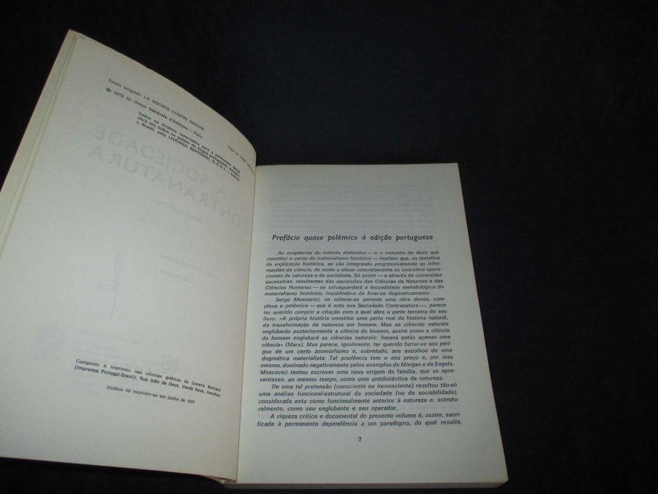 Livro A Sociedade Contranatura Serge Moscovici