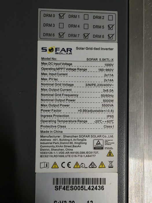 Falownik Sofar 5.5 ktl-x