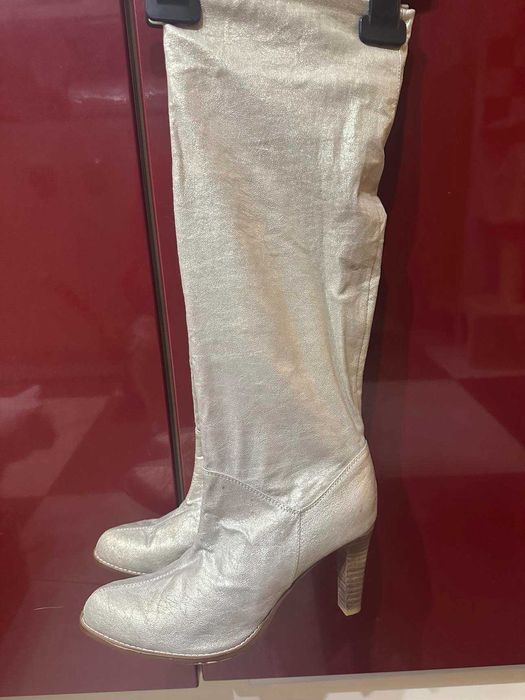 Złote kozaki przed kolano roz. 36