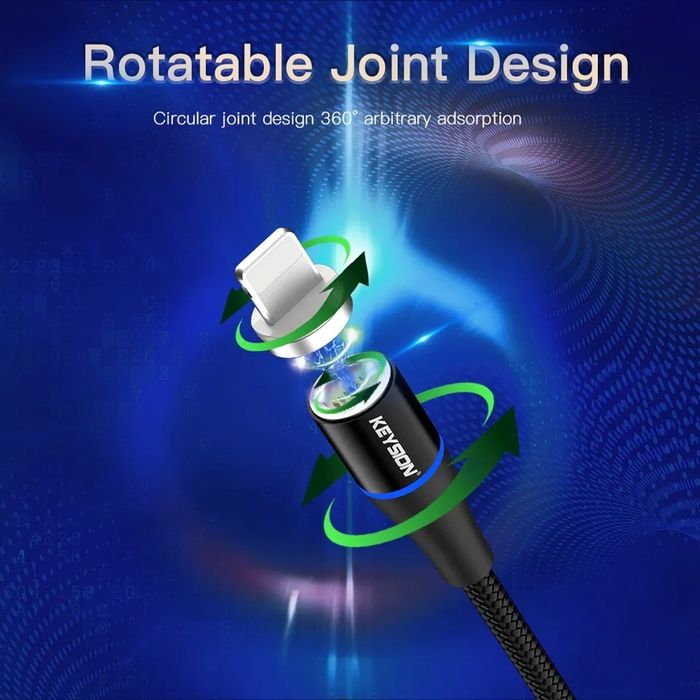 Поддержка быстрой зарядки магнитный кабель круглый магнит зарядка шнур