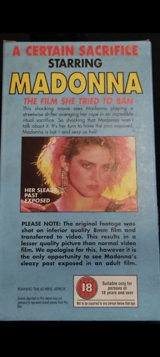 "A Certain Sacrifice" (VHS) 1979 Madonna film