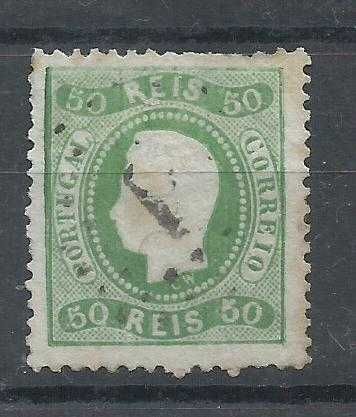 Selos portugueses - 1 selo 50 Reis D. Luís I, nº 31, 1867 a 1870