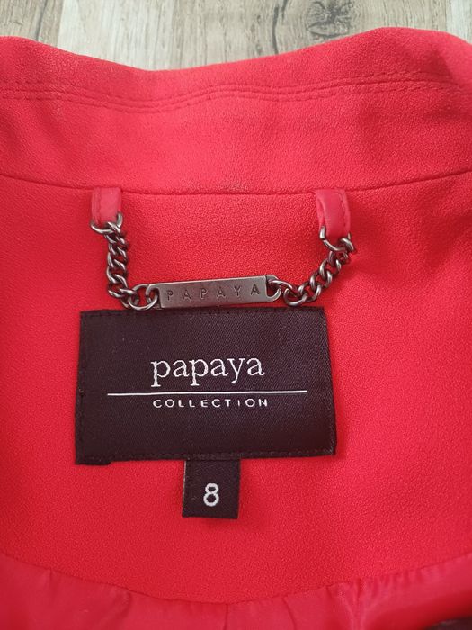 Elegancka czerwona marynarka żakiet Papaya Collection roz. 36 / 8