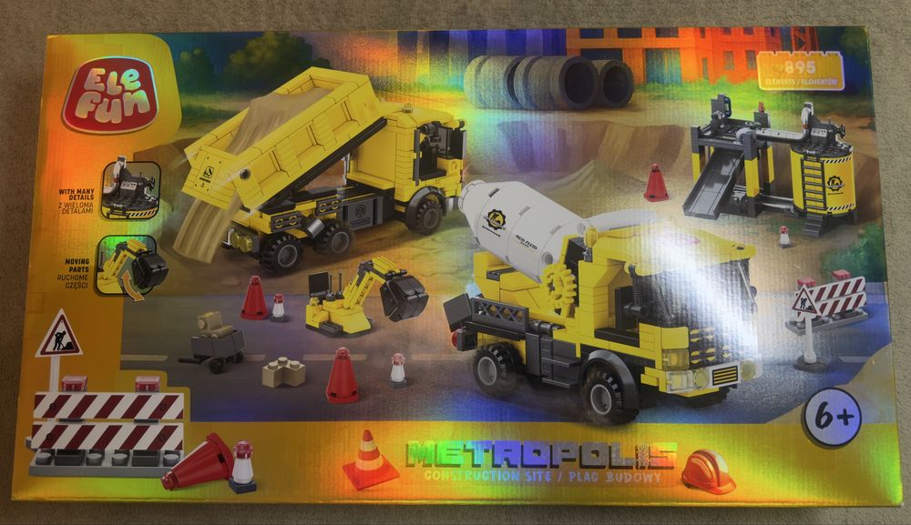 Metropolis Plac Budowy zestaw klocków Elefun Nowy