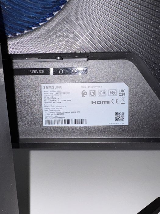 Monitor SAMSUNG Odyssey G5 LS27FG510EUXEN 27" 2560x1440px VA 180Hz 1 ms