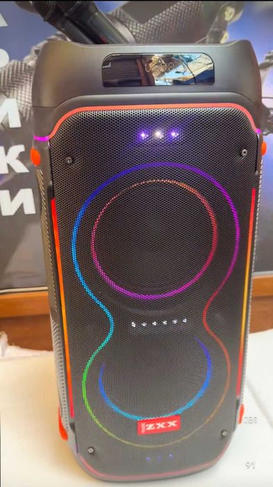 Портативная колонка, ZXX 5530 80Вт с микрофоном и RGB подсветкой.