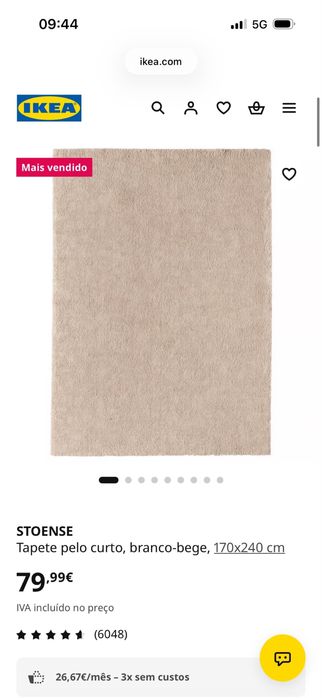 Tapete ikea novo
