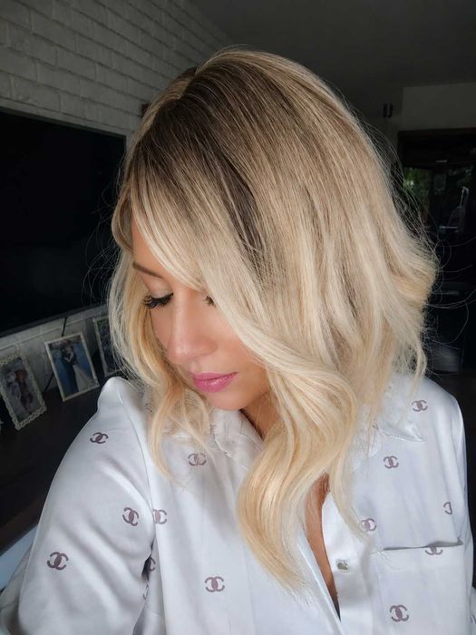 Peruka blond ombre długość 40 cm long bob