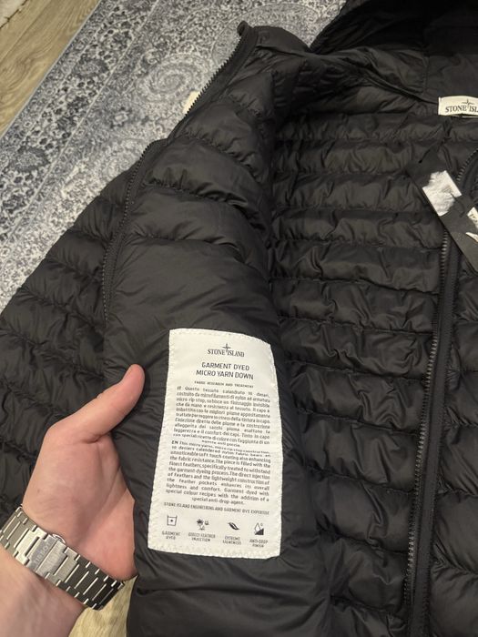 Микропуховик stone island garment dyed