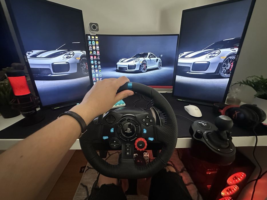 Volante logitech G G29 com tudo manete de velocidade  mais pedal