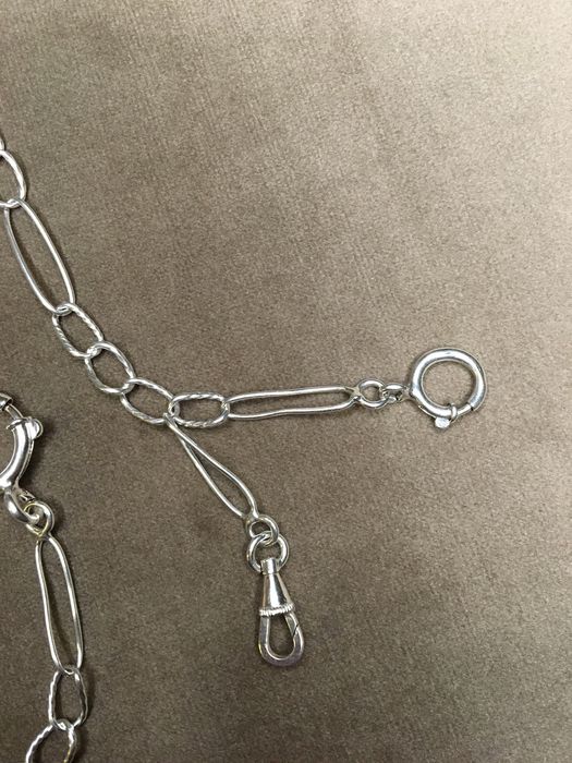 Corrente para relogio de bolso em prata