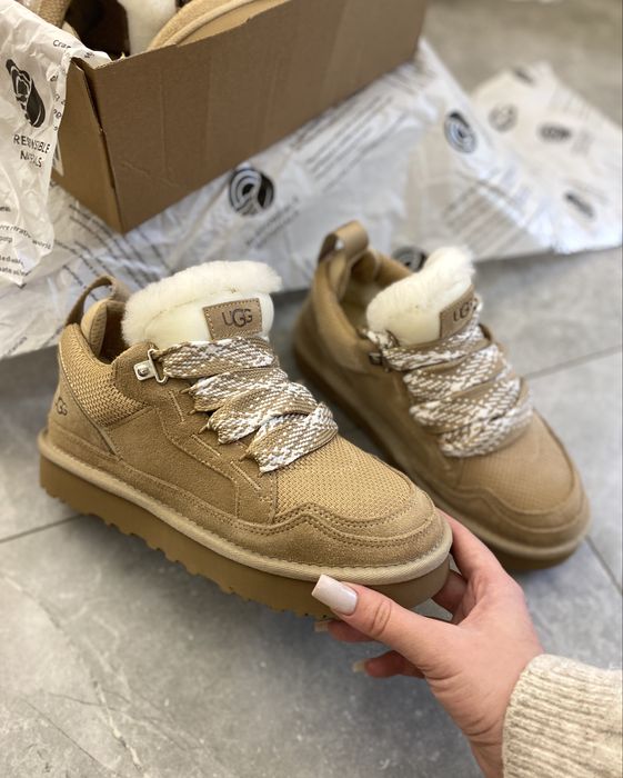 Жіночі кеди кросівки уги UGG LowMel бежеві / чорні