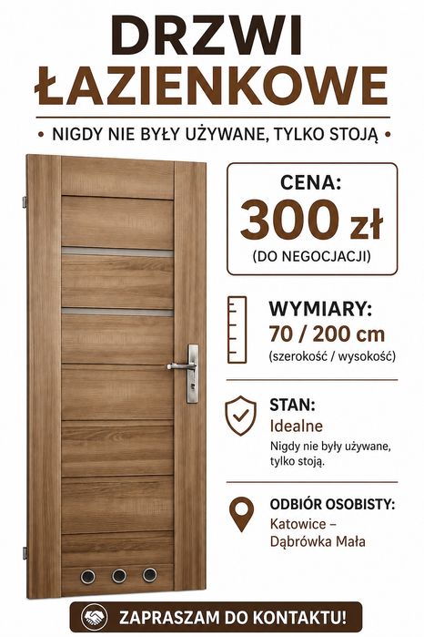 Drzwi łazienkowe 70