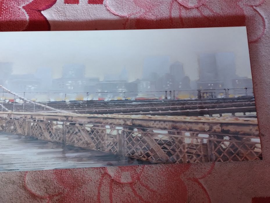 Obraz Canvas Watercolor 4 45x140 cm St400 New York Bridge