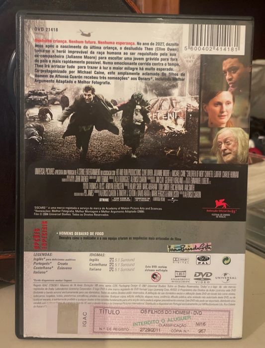 DVD os filhos do homem