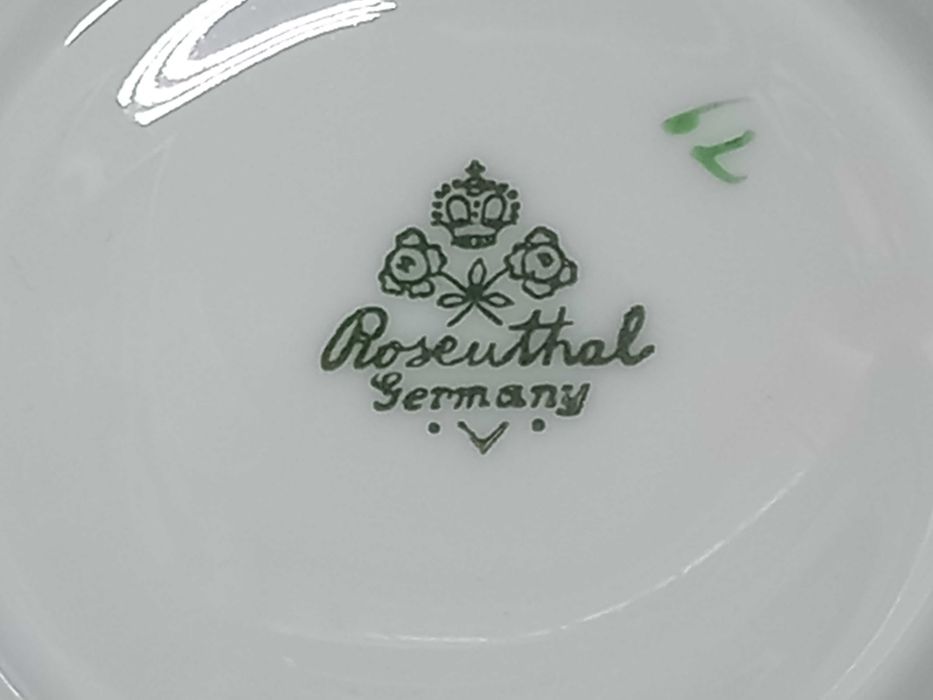 Garnitur do kawy, dzbanek, cukiernica i mlecznik, Rosenthal Perlrand