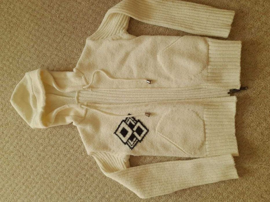 Теплая шерстяная кофта на рост до 160