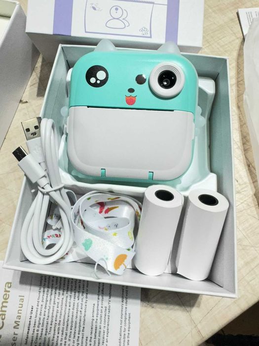 Фотоаппарат мгновенной печати детский Q5 48Мп APP мини термо принтер