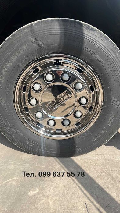 Ковпак колеса 22.5 на (бомби) ЕТ130 / ЕТ120 нержавійка Ковпак 22.5