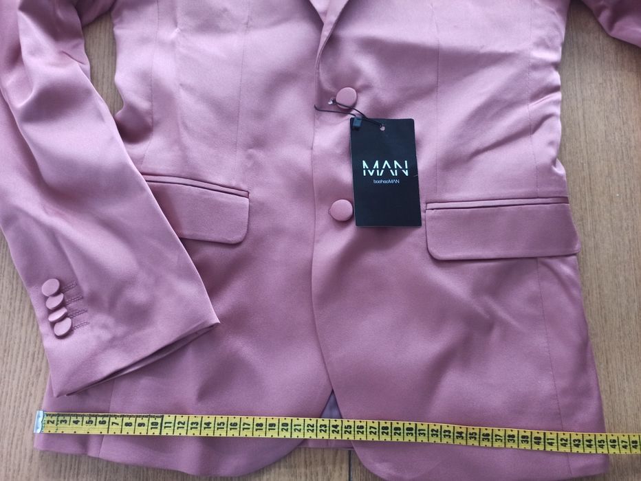 Marynarka brzoskwiniowa/pudrowy róż BoohooMAN