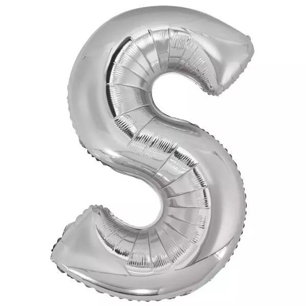 Balon Foliowy Litera S Srebrna 55X86Cm. Amscan. Nowy Produkt