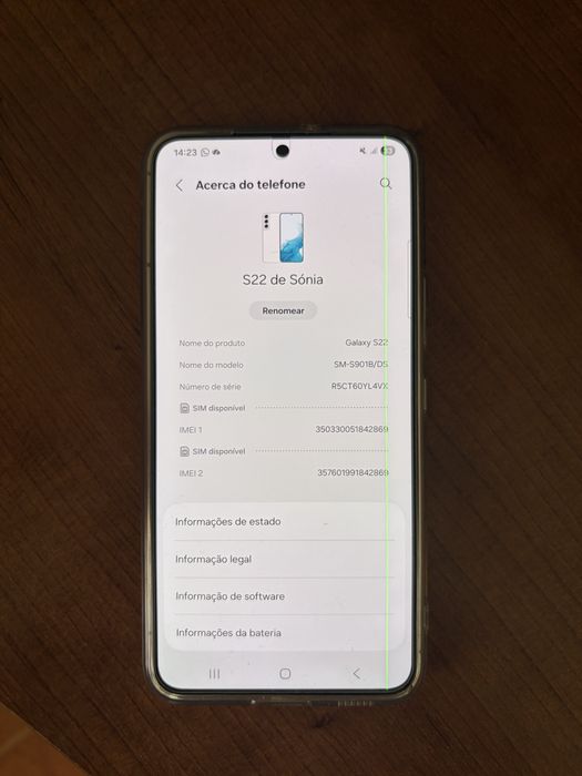 Samsung s22 em bom estado