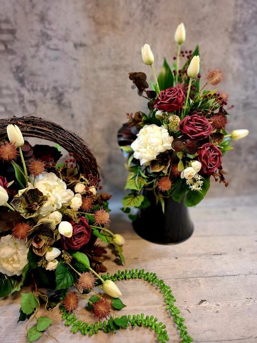 Komplet nagrobny na cmentarz bukiet kompozycja stroik