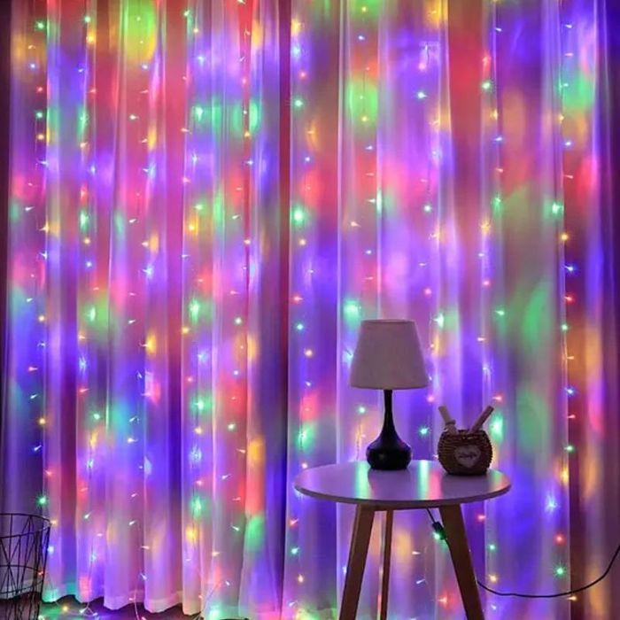 Гірлянда роса led штора 3×3м usb