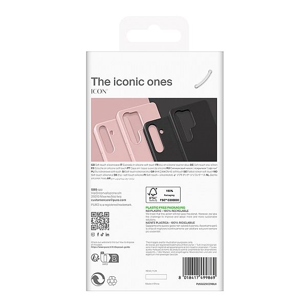 Etui silikonowe Puro Icon do Samsung Galaxy S25 - czarne