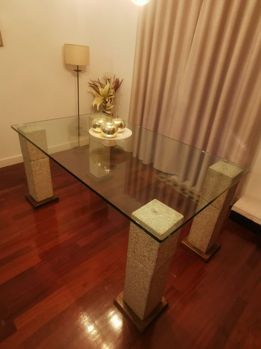 Mesa de sala em vidro temperado