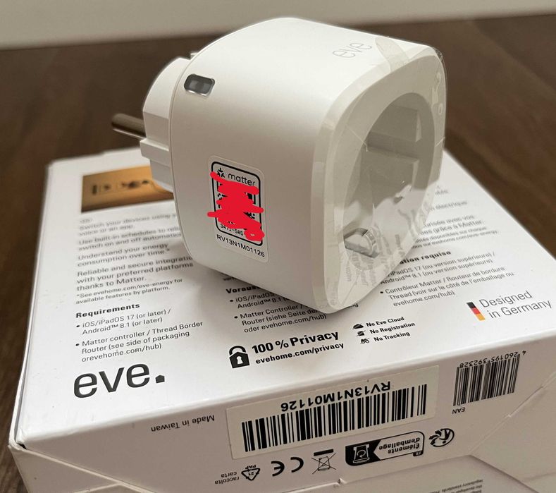 Eve Energy 20EB08301 z Thread MATTER- Apple Homekit