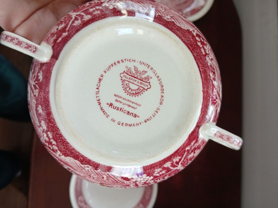 Villeroy Boch rusticana 3 bulionówki ze spodkami