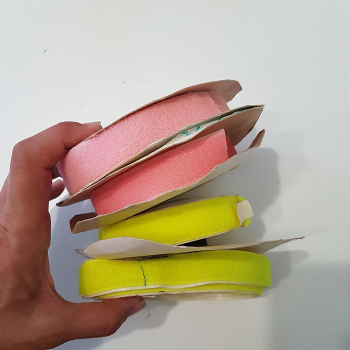 Velcro de colar, cor fluorescente