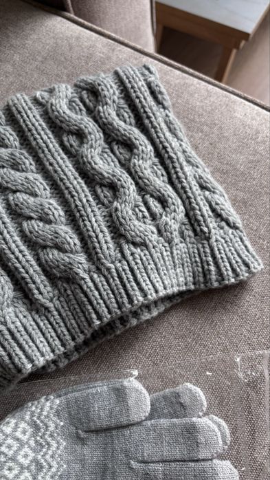 Шарф снуд хомут та рукавиці