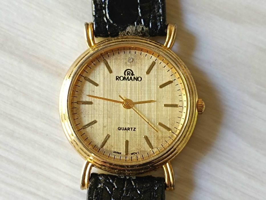 18k Gold Plated Romano Quartz Watch 1978 Omega Seamaster Classic