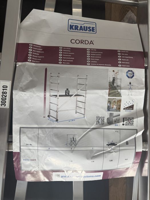 Rusztowanie jak nowe uzyty tylko raz  podest