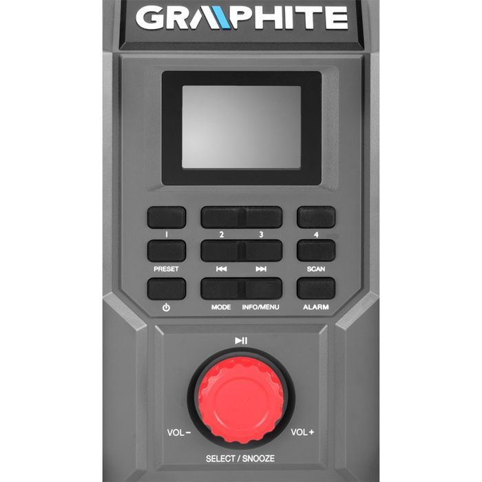 Radio Budowlane Akumu.-Sieciowe Energy+ 18V,Bez Akumulatora Graphite