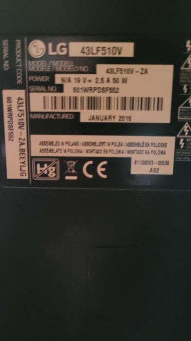 Продам ТВ LG 43" Ош