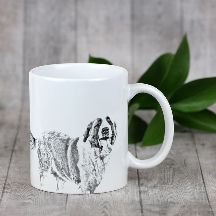 Bernardyn kubek z psem Makes me happy Art-Dog